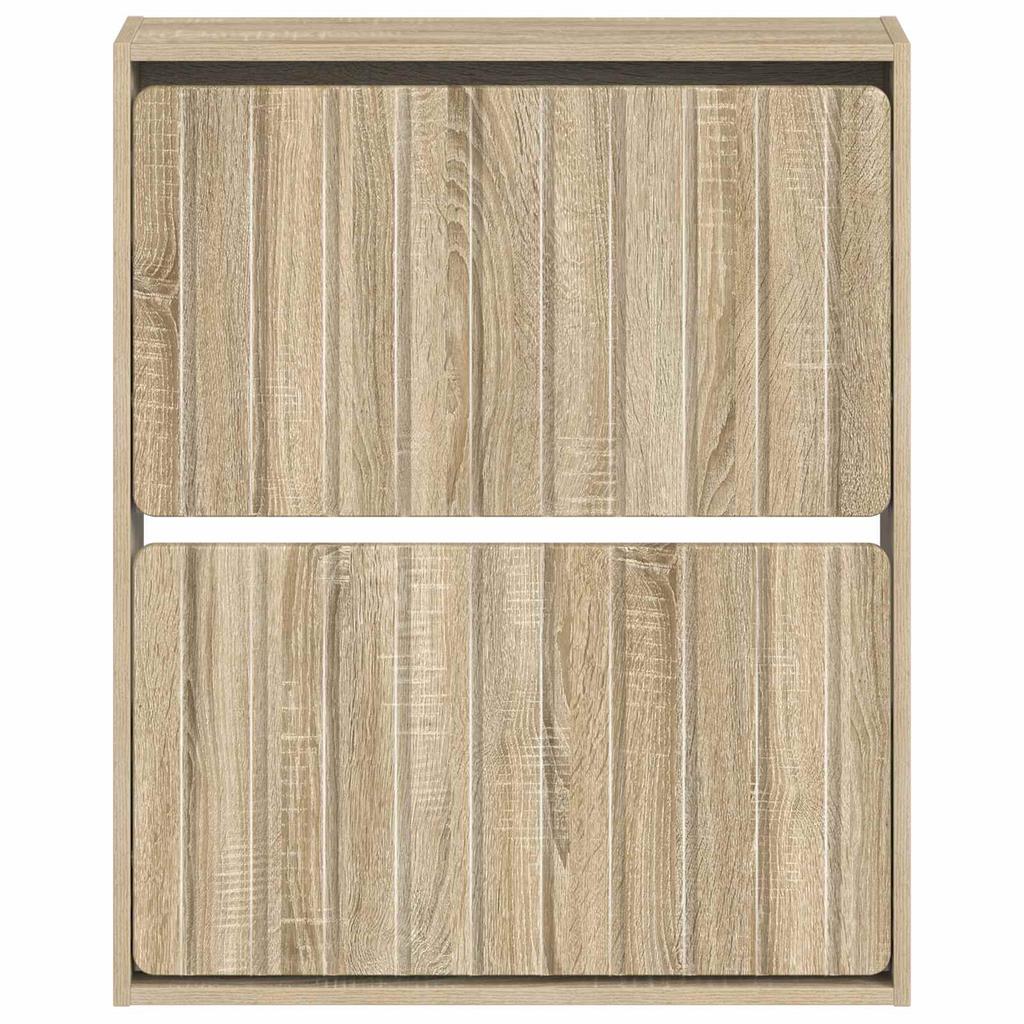 Wall Mounted Shoe Cabinet ZWOLLE 71 X 17 X 86 Cm Sonoma Oak