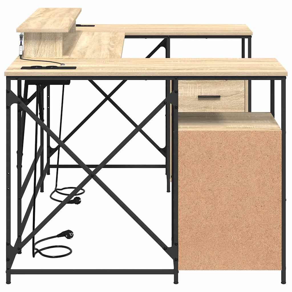Desk Sonoma Oak 182 x 101 x 87.5 cm Particleboard