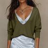 Women's V-Neck Blouse Fashion for Casual Daily Wear