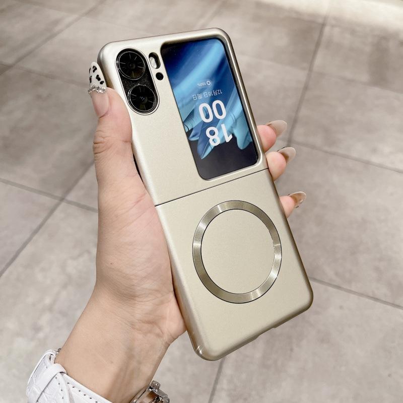 Applicable To OPPOFind N1 Flip Mobile Phone Case New Folding Screen Flip Matte Magnetic Anti-drop Case Thin