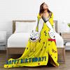 S-Simon Super Rabbit Super Soft Blanket For Couch Bed  Trend Throw Blanket Winter Travel Car Flannel Bedspread