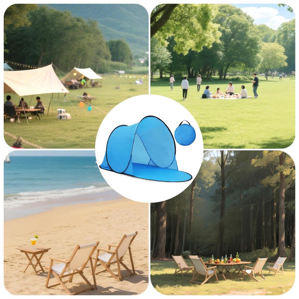 Portable Water-Resistant Beach Tent Summer Sun Shelter For Garden Outdoor Camping BBQ Sun Canopy For Beach Use