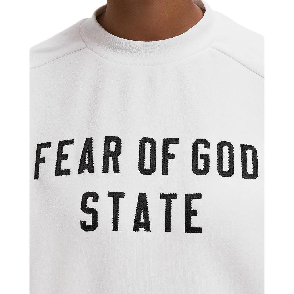 Fear of God Essentials Fleece Raglan Sleeve Ribbed Crewneck Logo Letter Solid Color Loose Long Sleeve Sweatshirt Women Sweatshirt 192SP257834FW