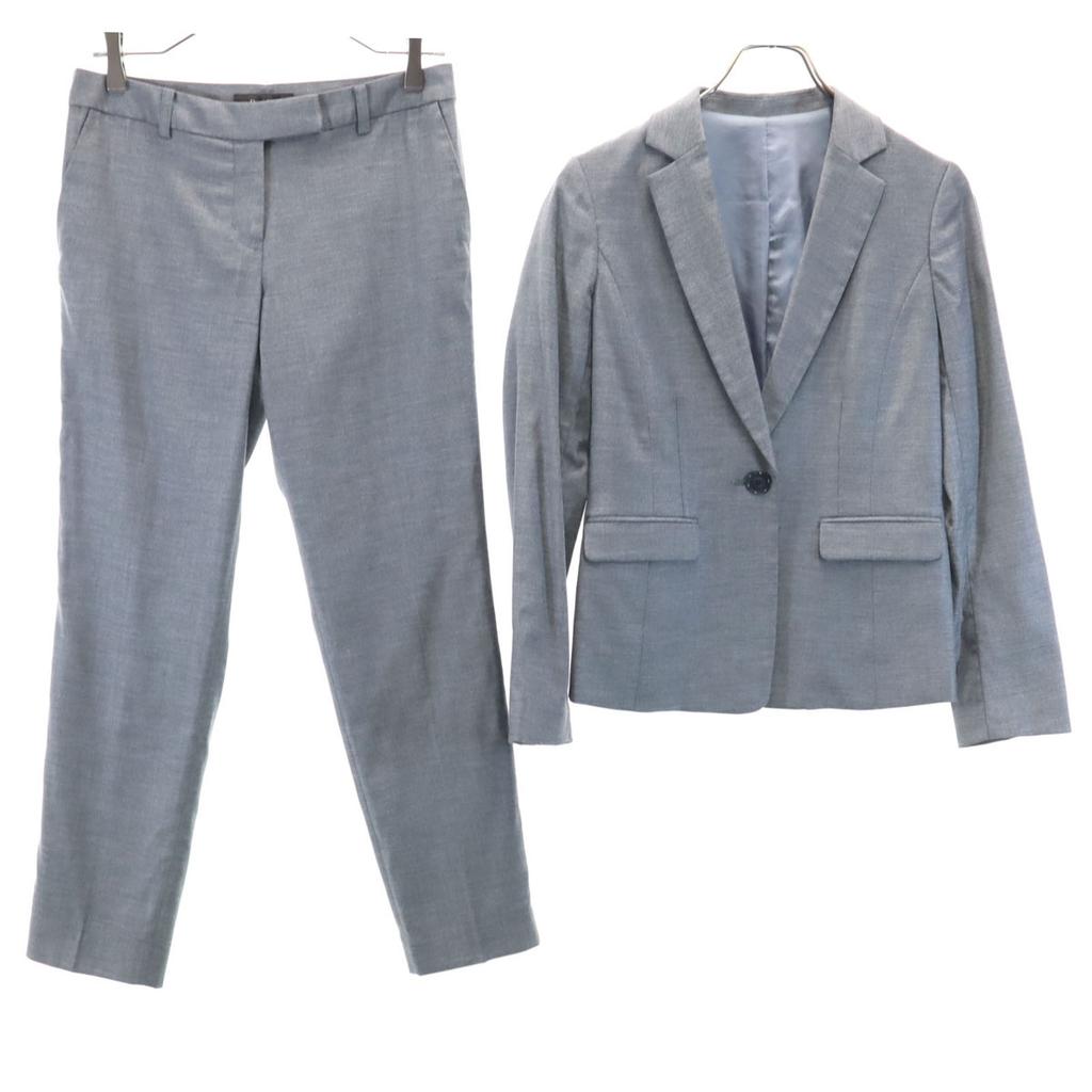 Demi-Luxe BEAMS Wool Blend Pants Suit Setup 38/40 Gray Women Used