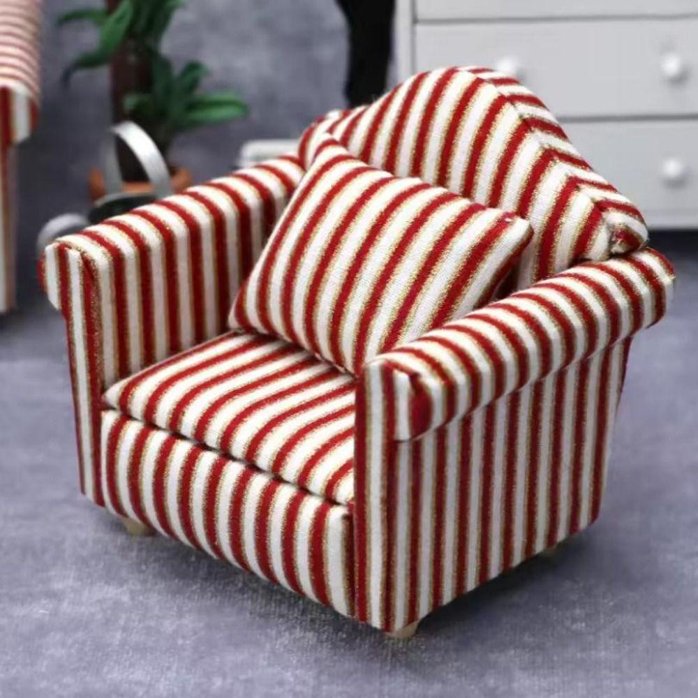 Cute 1:12 Dolls Sofa Pillows Set 8*6.5*7.5cm Miniature Doll House Accessories  Children Toys Gift