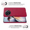 Cloth Texture Smartphone Cover for OnePlus 11R 5G/Ace 2 5G,Solid Color Hard PC+Cloth Anti-scratch Case