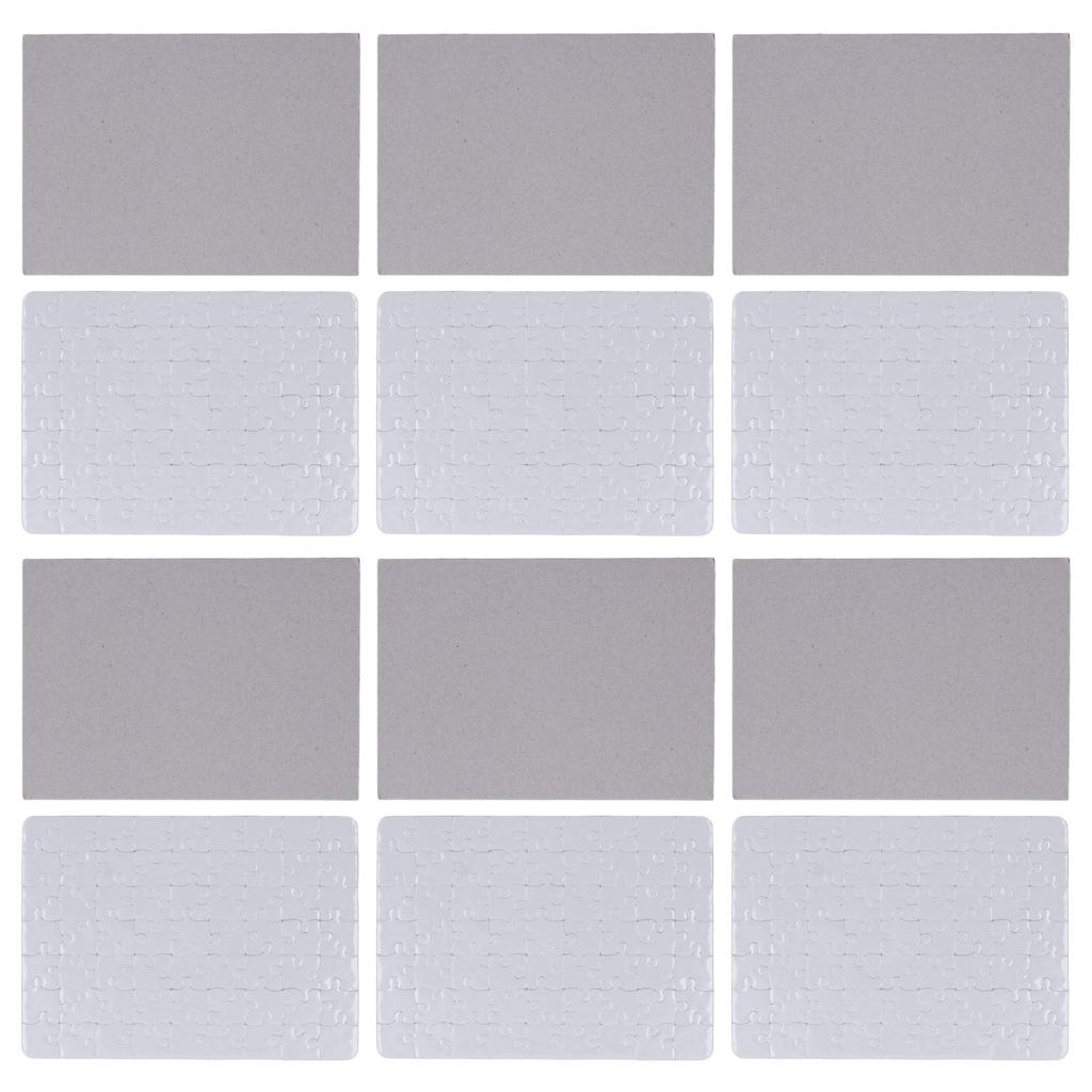 6 Set Blank Puzzles 63pcs 13x18cm White Assembly DIY Sublimation Blanks Puzzles for Life Photo