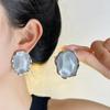 Summer Sky Blue Opal Earrings Women's Niche Temperament Light Luxury High-end Ring Stud Earrings