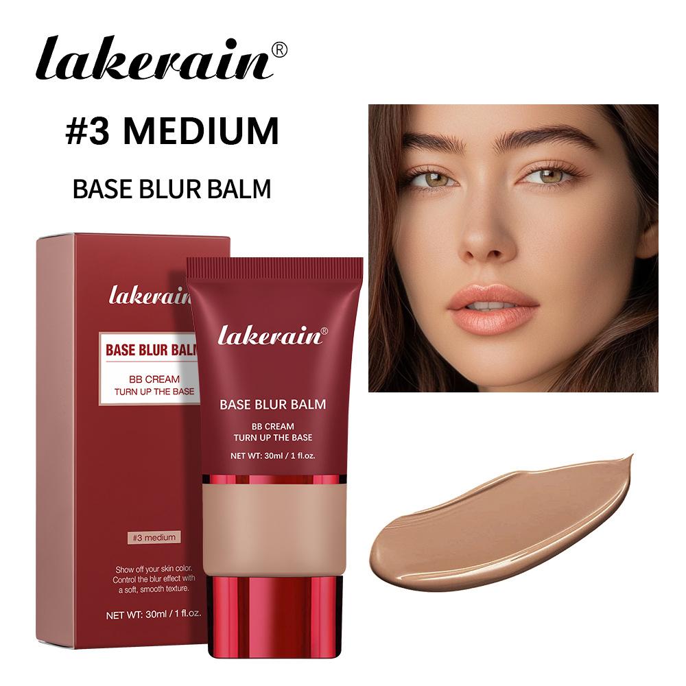 Lakerain Mattierende Foundation Basiscreme Langanhaltend Weichzeichner Matt Natürlicher Sitz Abdeckung Concealer Wasserdicht Gesichtsbasis Make-up