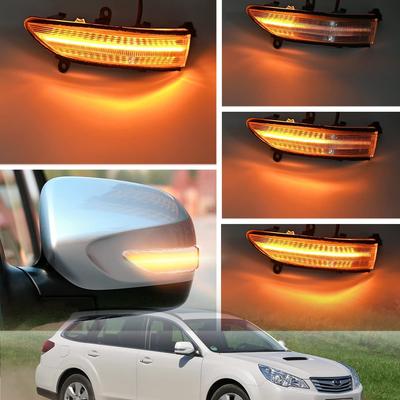 מראת דלת LED זורמת Subaru, עדשה שקופה, איתות פנייה עוקב Impreza WRX STI XV Anesis Xiga Stella Custom Forester Legacy