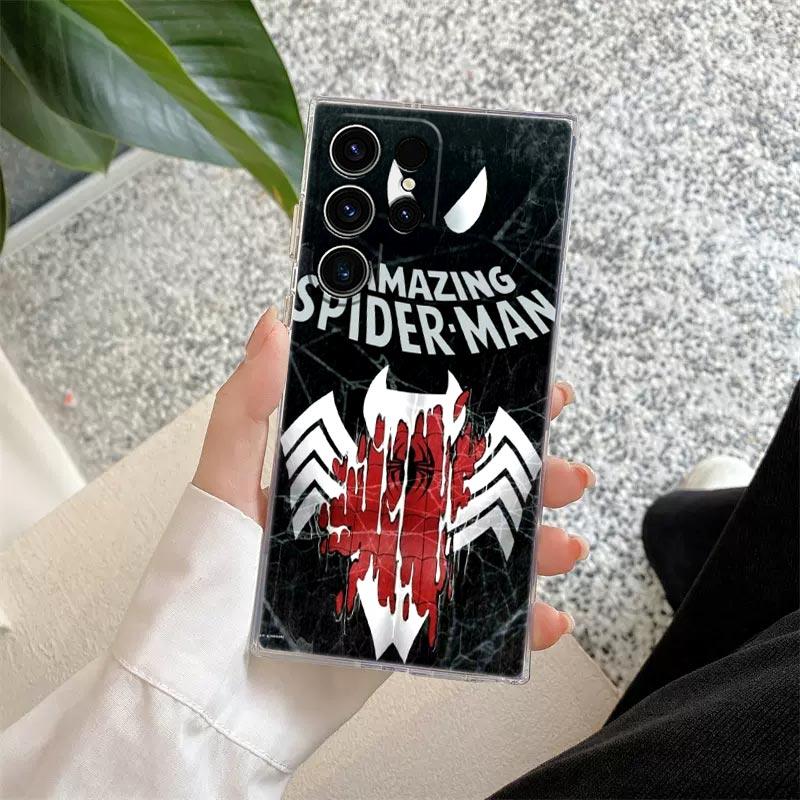 

Прозрачный чехол Marvel Человек-паук Веном S26 для Samsung Galaxy S26 S25 Ultra S24 S22 S26 Plus S20 S23 S21 S25 FE 5G Прозрачная крышка Galaxy S22 5G