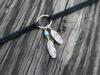 Vintage Silver Feather Pendant Necklaces Leather Choker Necklace Black Circle Collar Female Boho Party Neck Jewelry for Women
