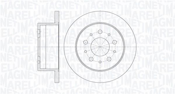 Mbd0137 Magneti Marelli Brake Disc Rear /R
