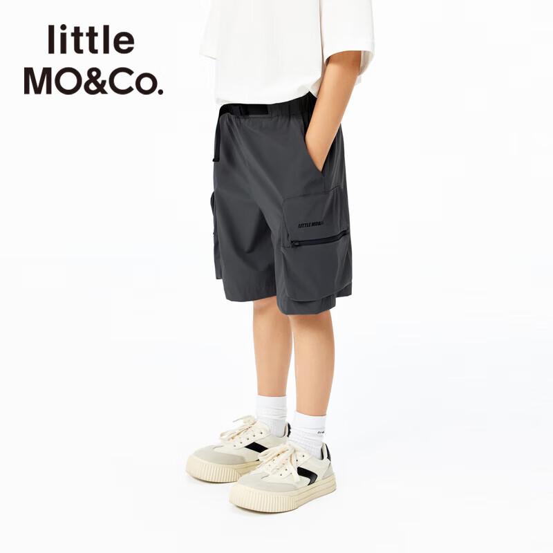 Little MO&Co. Boys  2025 Summer Quick-Dry Elastic Cargo Shorts 130
