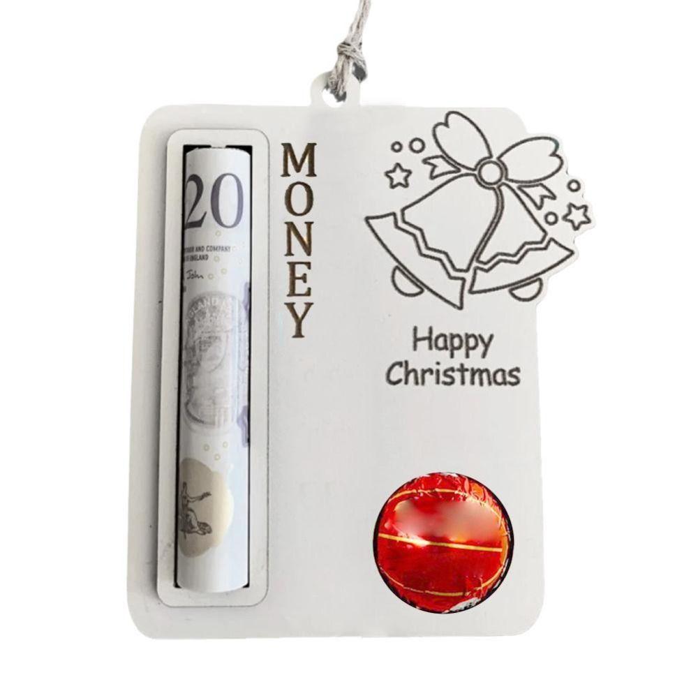 Chocolate Storage Holder Christmas Money Holder Christmas Decor Reindeer Christmas Tree Ornament Card Hanging Decoration Wood