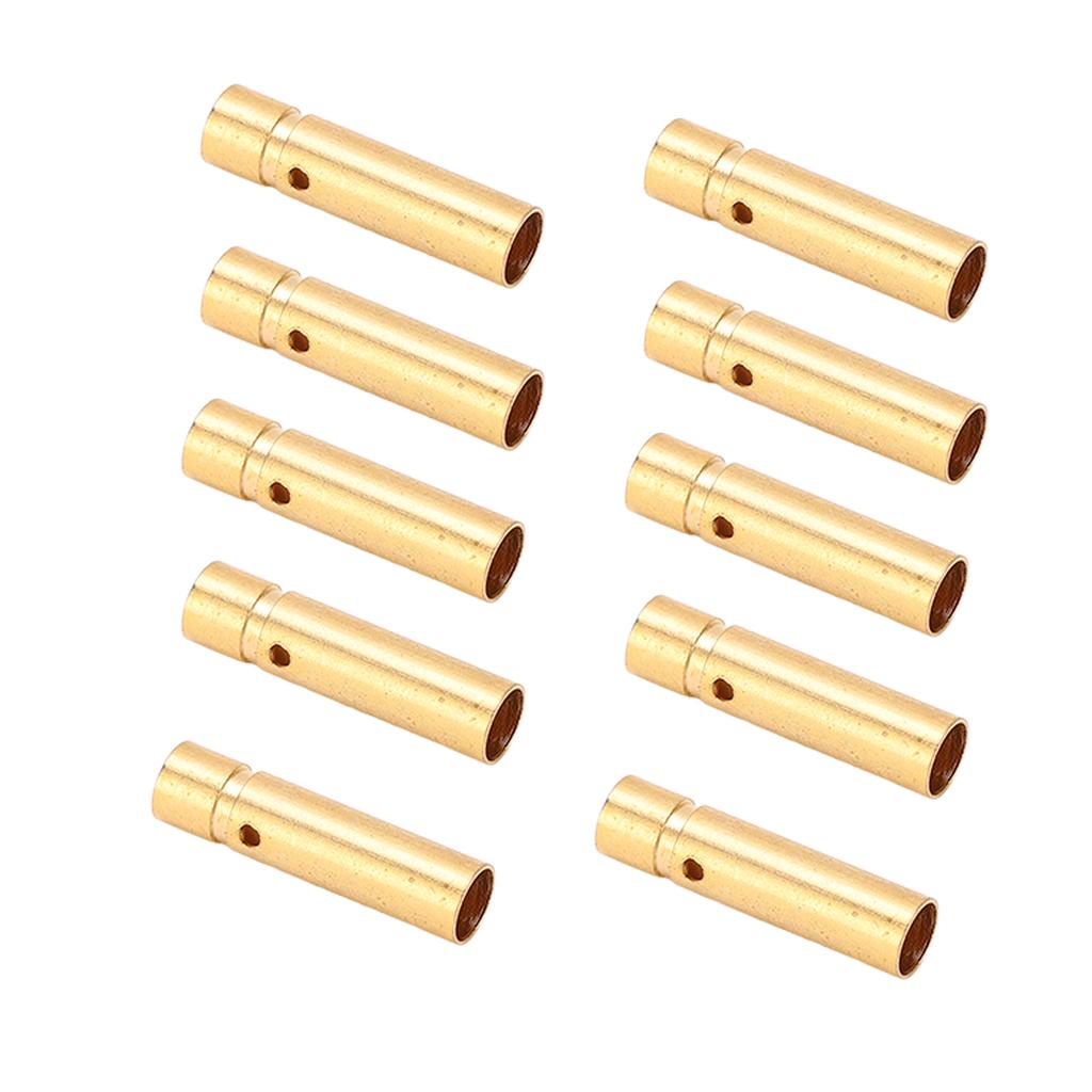 10 szt. 12.031 Pozłacane Miedziane Wtyki Bananowe 3.0mm Męskie i Żeńskie Wtyki Końcowe Złącza Metalowe