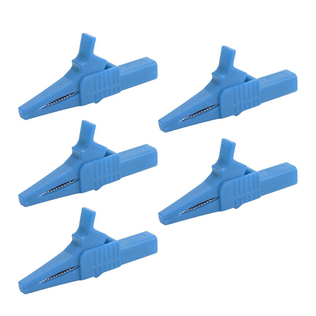 5pcs J.60039 Safety Test Clips Multifunction Safety Type Test Clamp with 4mm Socket for Electronic InstrumentsBlue