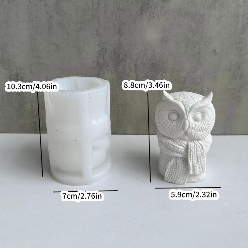 Soap Molds Candle Moulds Small Owl Shaped Silicone Crafts Mould Silicone Material Perfect Gift for Hand-Making Lover