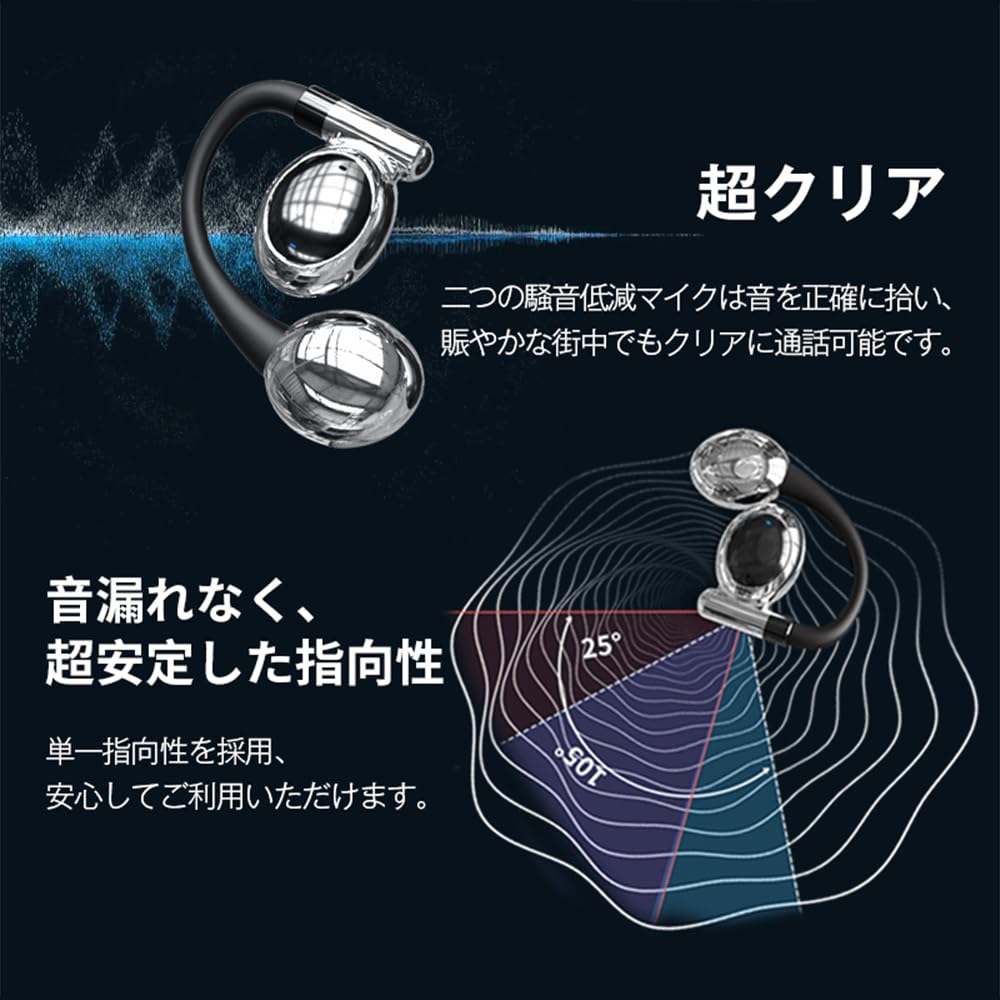 Słuchawki bezprzewodowe Meisei Nowe Słuchawki OWS Bluetooth Przewodnictwo Powietrzne Dźwięk Pojedynczy ENC Redukcja Szumów Czyste Rozmowy [Słuchawki 2024] Zestaw Słuchawkowy 5.3, Słuchawki, Nauszne