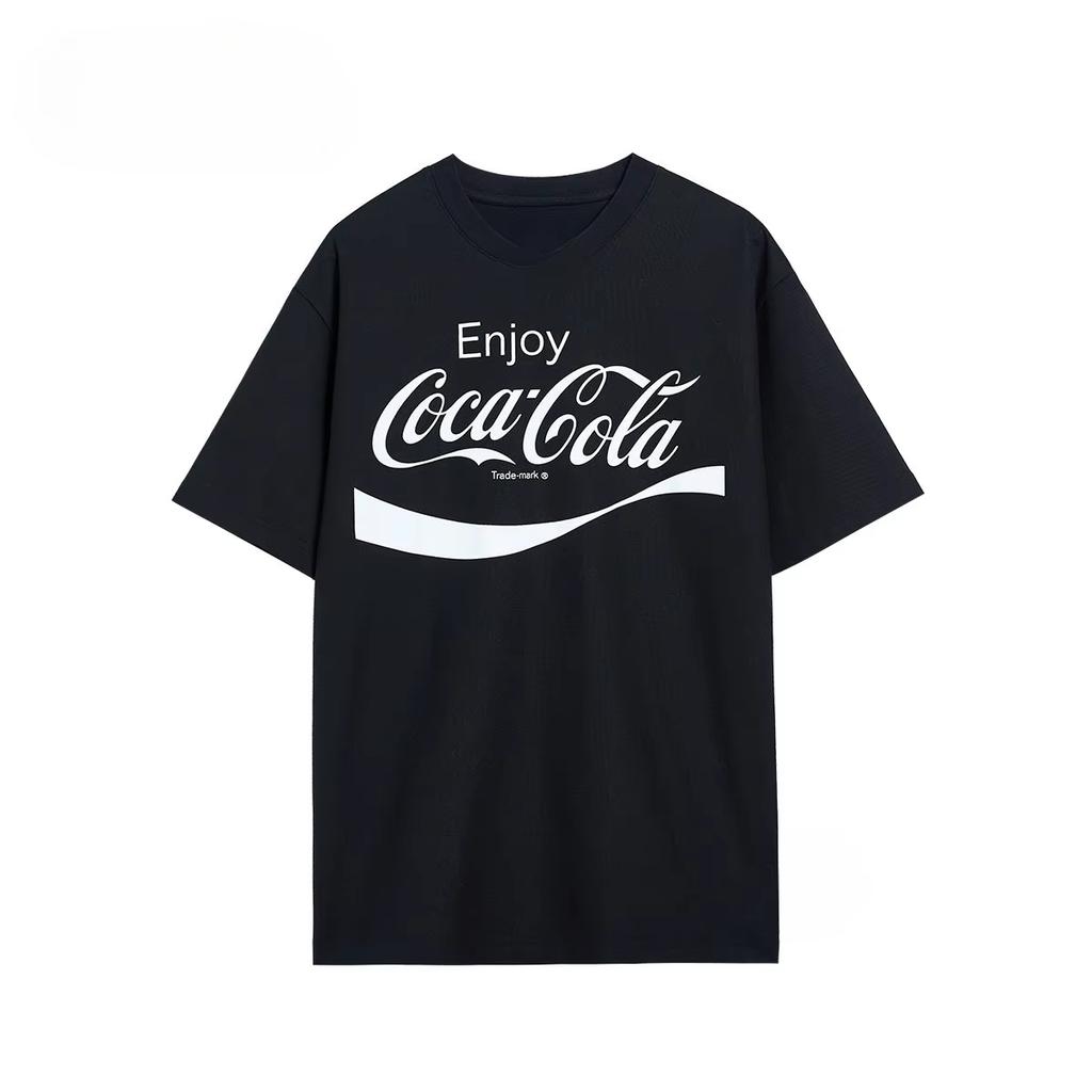 Trendy Fashion Coke Simple Letter Logo Red Luxury Casual TShirt Unisexs and Womens Luxury Top Fashion Casual Streetwear Top