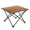 Rock Cloud Camp Table Folding 41x35cm Aluminum Roll Compact Ultra Lightweight Outdoor Sports BBQ Hiking Beach Storage Bag Natural Brown