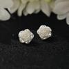 Simple and elegant versatile small fragrant style flower stud earrings women's versatile small fashion rose personalized trendy earrings