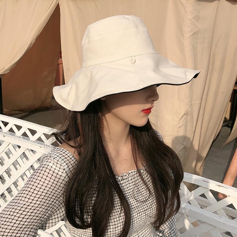 Women's Summer Fisherman Hat, Sun Protection Hat with Large Brim To Cover the Face, Early Spring and Summer Large Brim UV Protection Sun Hat