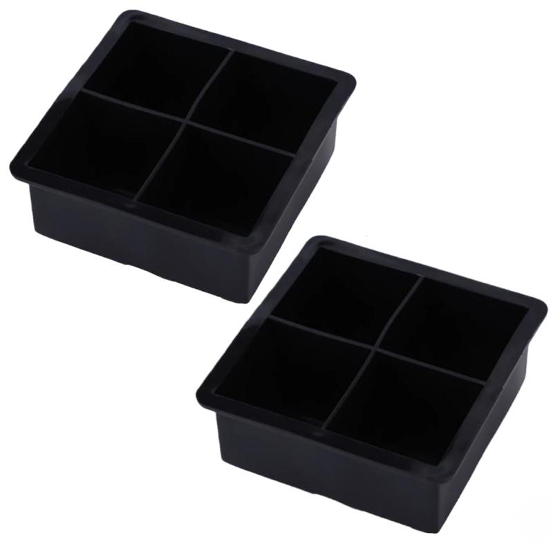 4/8/15 Grids Large Silicone Ice Cube Tray Ice Mold For Whiskey Bourbon Cocktails Home Party Diy Ice Maker Mold Kitchen Tools