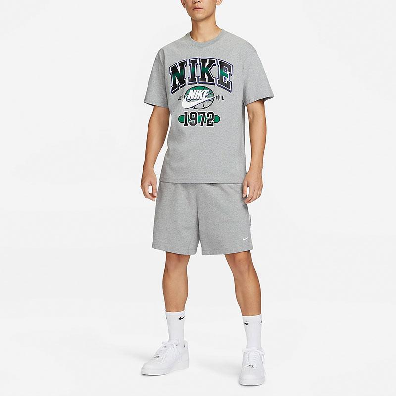 Nike Alphanumeric Logo Print Round Neck Short Sleeve Basketball Jersey Men Tops Dark-Grey FQ7003-063