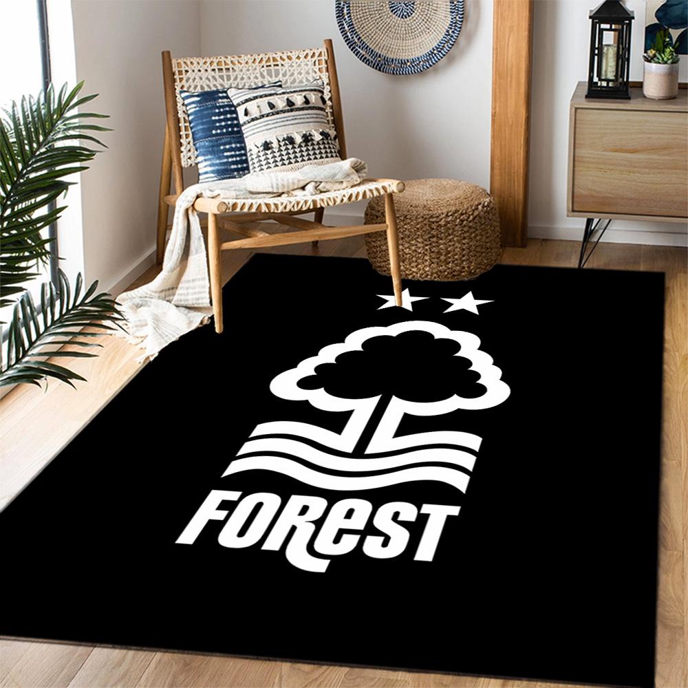 Red Tree Forest Logo Themed Anti-Slip Rugs - Polyester Home Decor, Suitable for Bedrooms, Living Rooms, Doorways, Studios, and Decorations