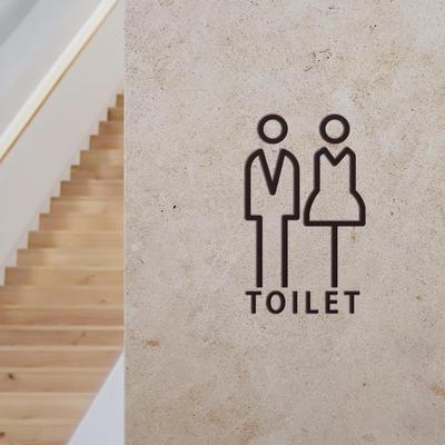 Acryl 3D Toilettentürschild: Kreativer Stil für Männer und Frauen