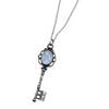 Obsidian Key Pendant Necklace Retro Statement Jewellery Black Stone Necklace  Valentine's Day Gifts