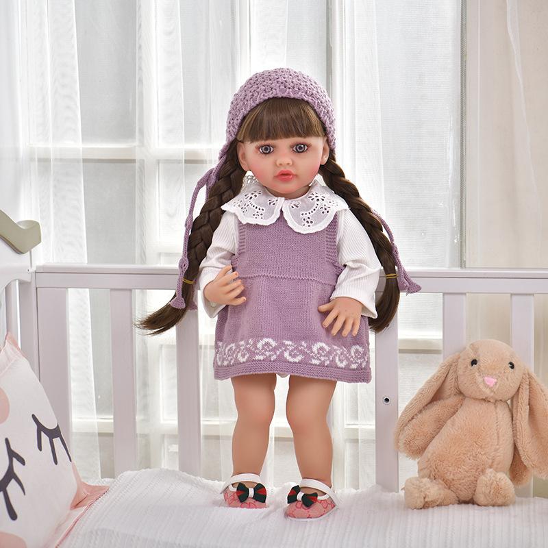 55Cm Soft Rubber Simulation Rebirth Doll Russian Conversation Vinyl Doll Children's Doll Toy