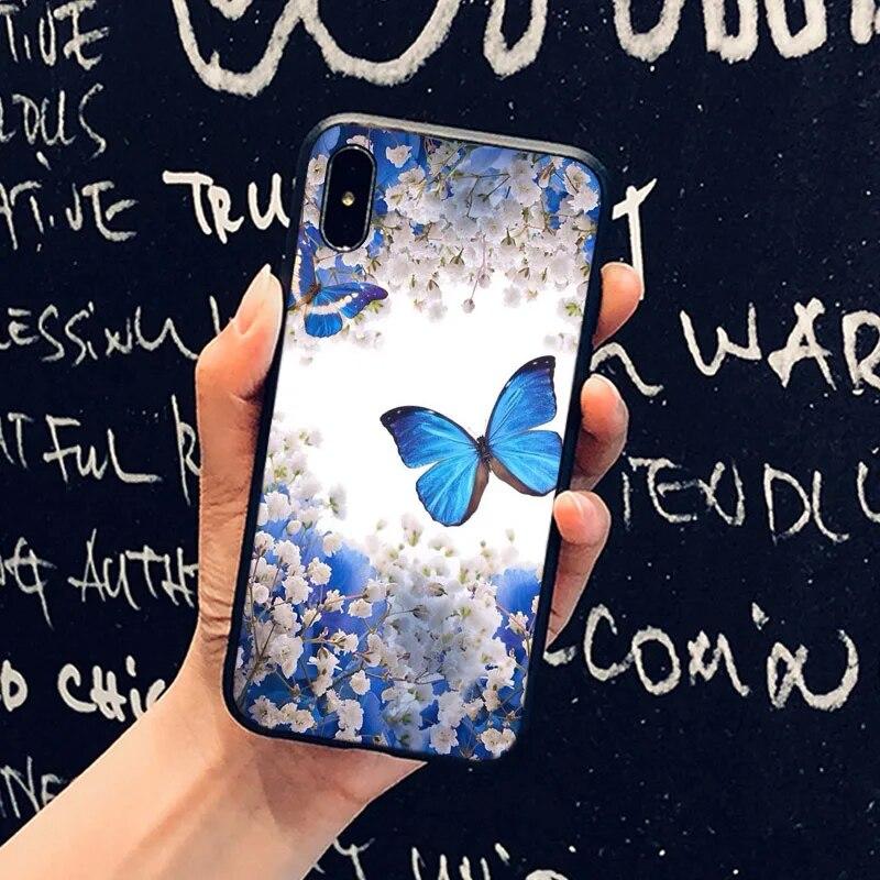 Śliczny motyl etui na telefon iPhone Samsung Galaxy Redmi Xiaomi Oppo OnePlus Note SA 7 8 9 10 11 12 13 14 20 21 22 23 53 54 Pro Max Ultra TPU miękki