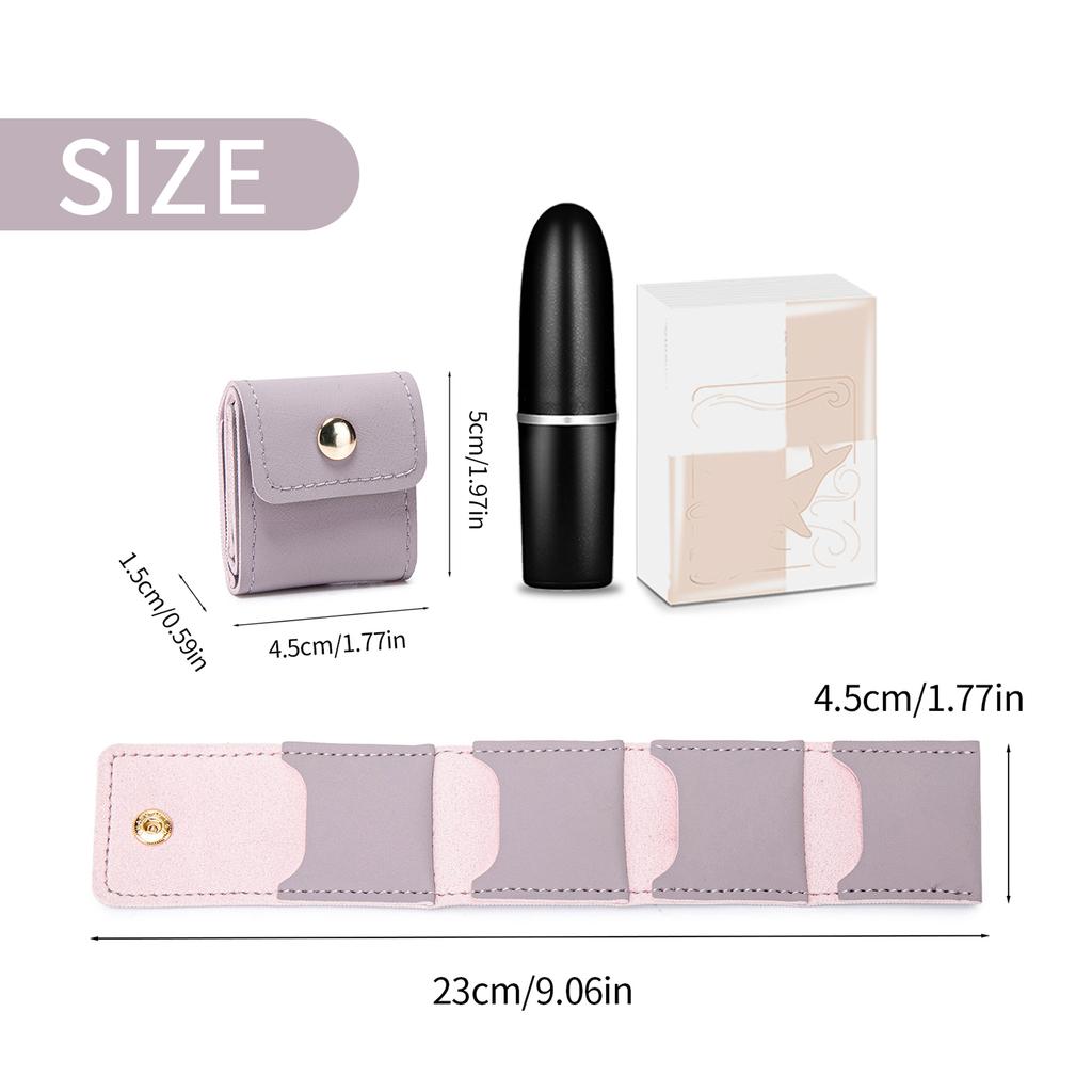 Mini Jewelry Organizer Roll Pouch PU Leather Travel Jewelry Case with Multiple Pockets for Necklace/Earring/Ring