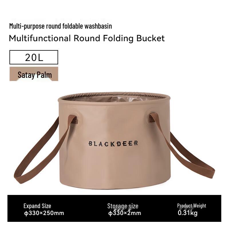 Black Deer Folding Camping Water Bucket