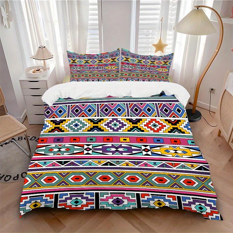 

3pcs Tribal totem Soft and Comfortable Breathability, Bedding Set, Machine Washable, Suitable for All Seasons188 135x200cm