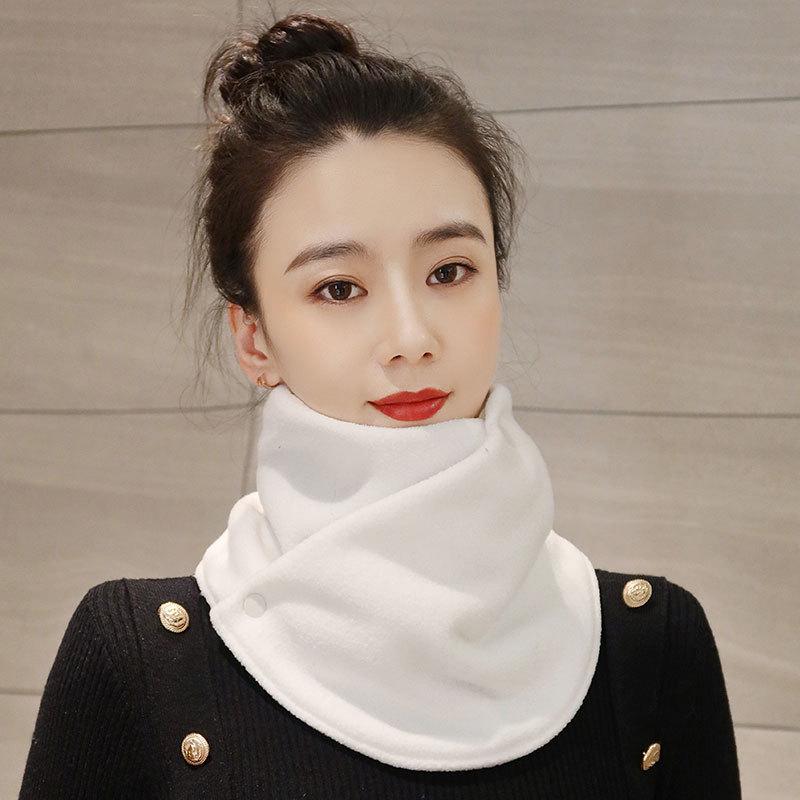 Women's Korean Style Winter Faux Rabbit Fur Knitted Scarf Set