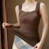Thermal Tank Top for Women Fleece Lined Sleeveless Underwear Top with Built In Bra High Stretch Camisole Undershirt Soft Warm Base Layer