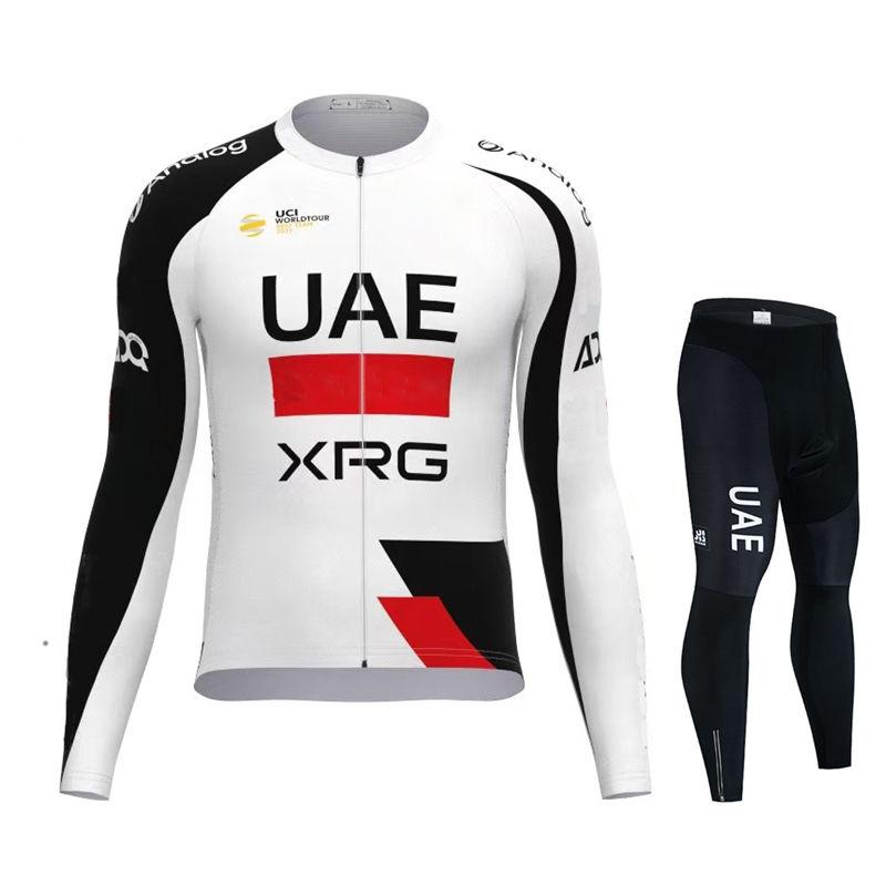 Uae Team Autumn Long Sleeve New Racing MTB Spring Long Cycling Jersey Set Bike Cycling Bicycle Clothing Uniform Ropa Ciclismo