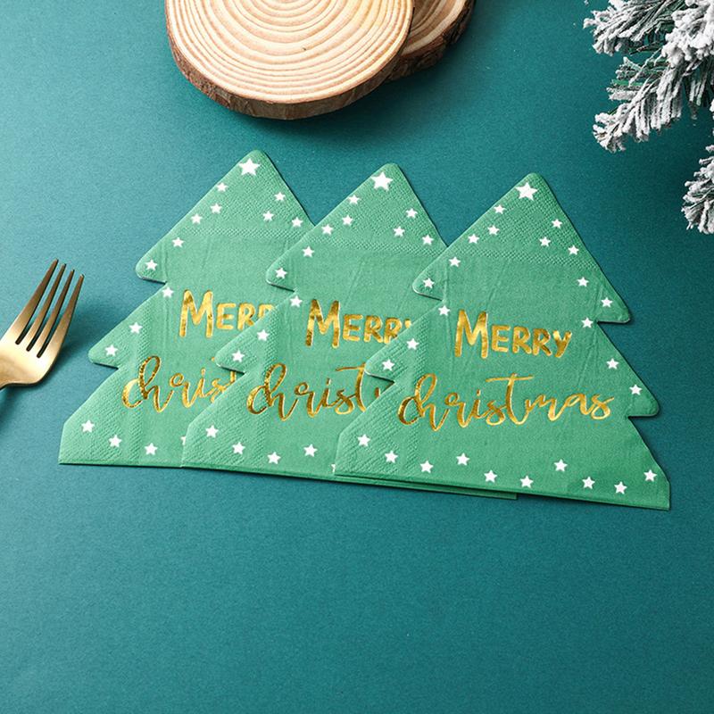 Christmas Paper Napkins For Guests Christmas Tree Decorative Napkin Christmas Tree Decorative Dinner Napkins For Home Cafe