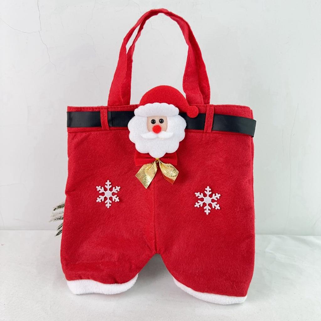 Schleife Dekoration Weihnachtshose Claus Hose Geschenktüte Süßigkeitentüte Geschenktüte Kinder Urlaub Snacktüte Geschenktüte