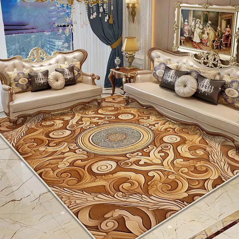 European Style Large Living Room Rugs Luxury Decor Home Bedroom Fluffy Plush Carpet Dining Room Washable Antiskid Soft Mat Floor