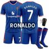 Nuova Maglia da Calcio del Manchester United 7 Ronaldo Set da Calcio Blu, Traspirante e Asciugatura Rapida, Abbigliamento Sportivo per Adulti e Adolescenti