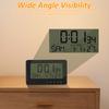 ABS Digital Alarm Clock Multi Information Display LCD Electronic Clock Large Screen Digital Timepiece Backlight for Home Office