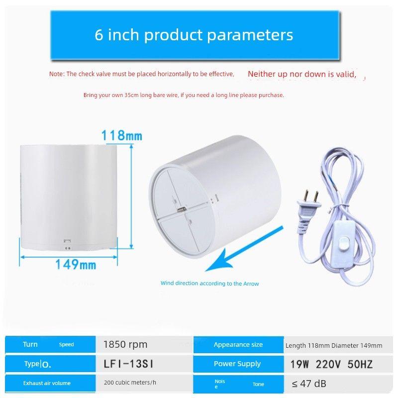 Exhaust Fan Ventilating Fan Kitchen For Home Ventilator High Power Range Hood Exhaust Fan Strong Exhaust Fan Commercial