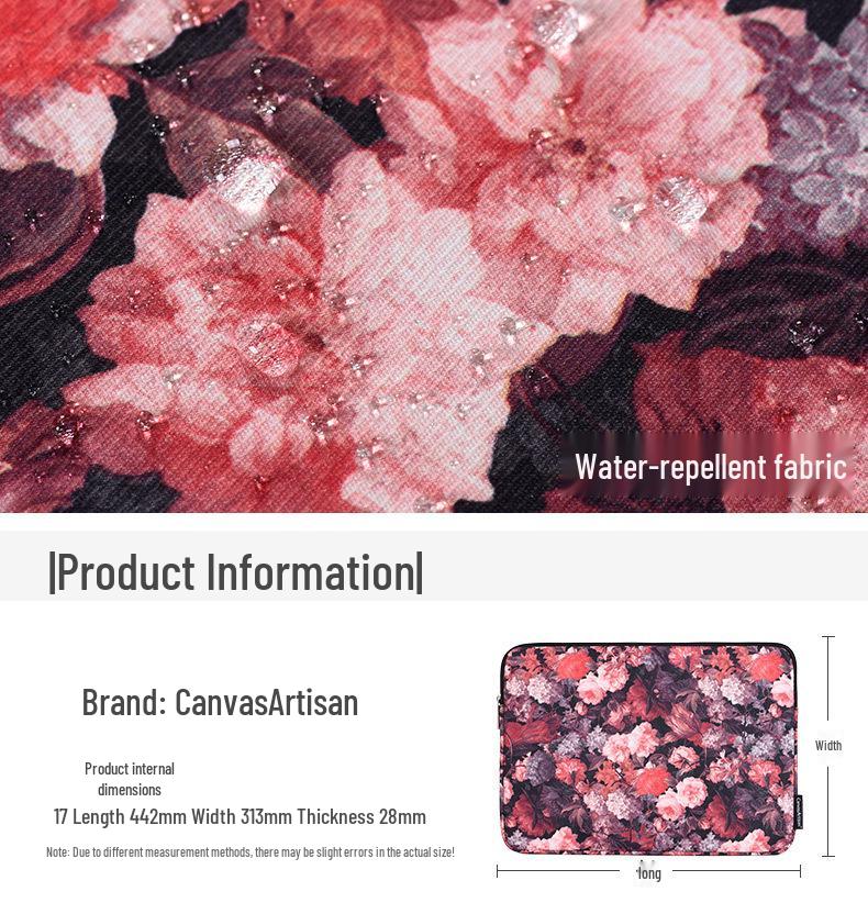 17-tommers digitaltrykt laptop-sleeve