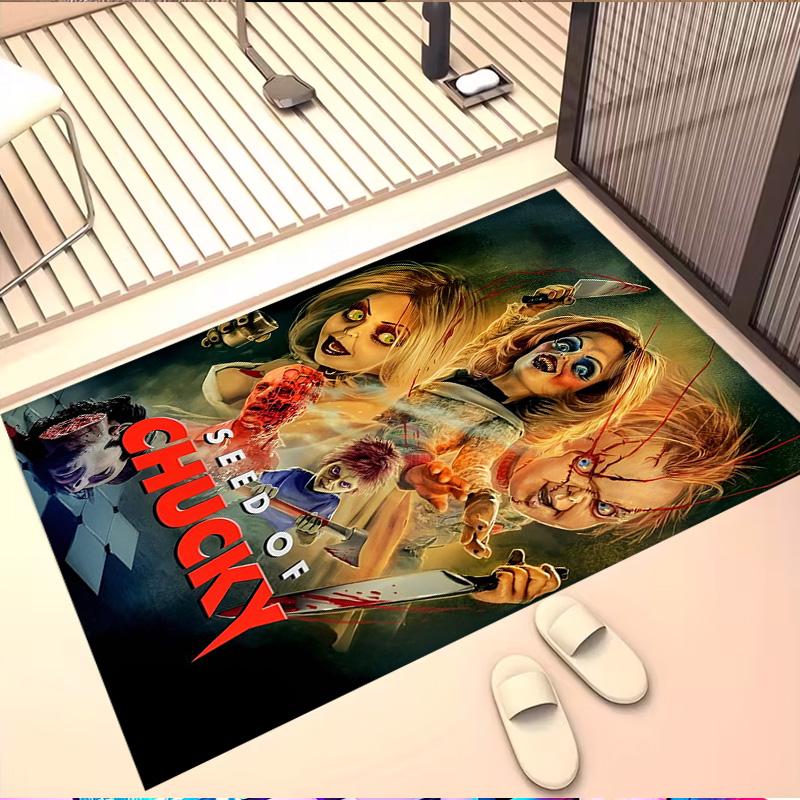 Chucky Print Rug, Washable Floor Carpet, For Entryway Dorm Laundry Room Office Study, Home Decor Birthday Christmas Gift
