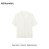 Northern Deer French Hollow Jacquard Knit Short Sleeve - 75.3% Lyocell, 19.4% Cotton, 5.3% Silk