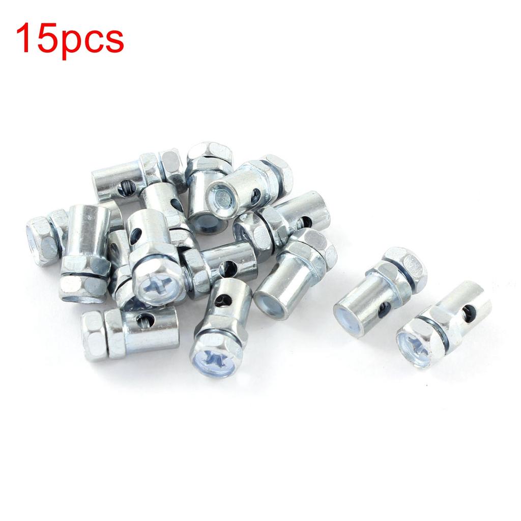 10/20/25/30/40/50/70/100pcs 5mm Thread Dia 15 x 8mm Brake Cable Wire Solderless Nipple Screw Silver Screw For Motorcycle